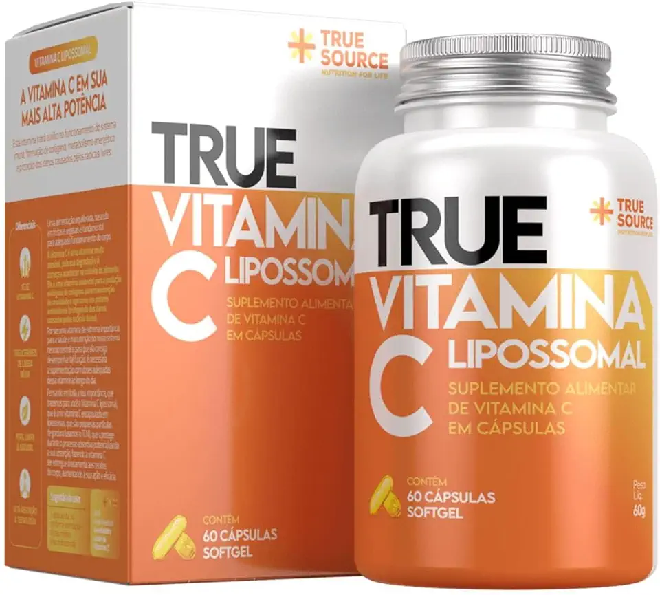True Vitamina C Lipossomal (60 softgels), Único