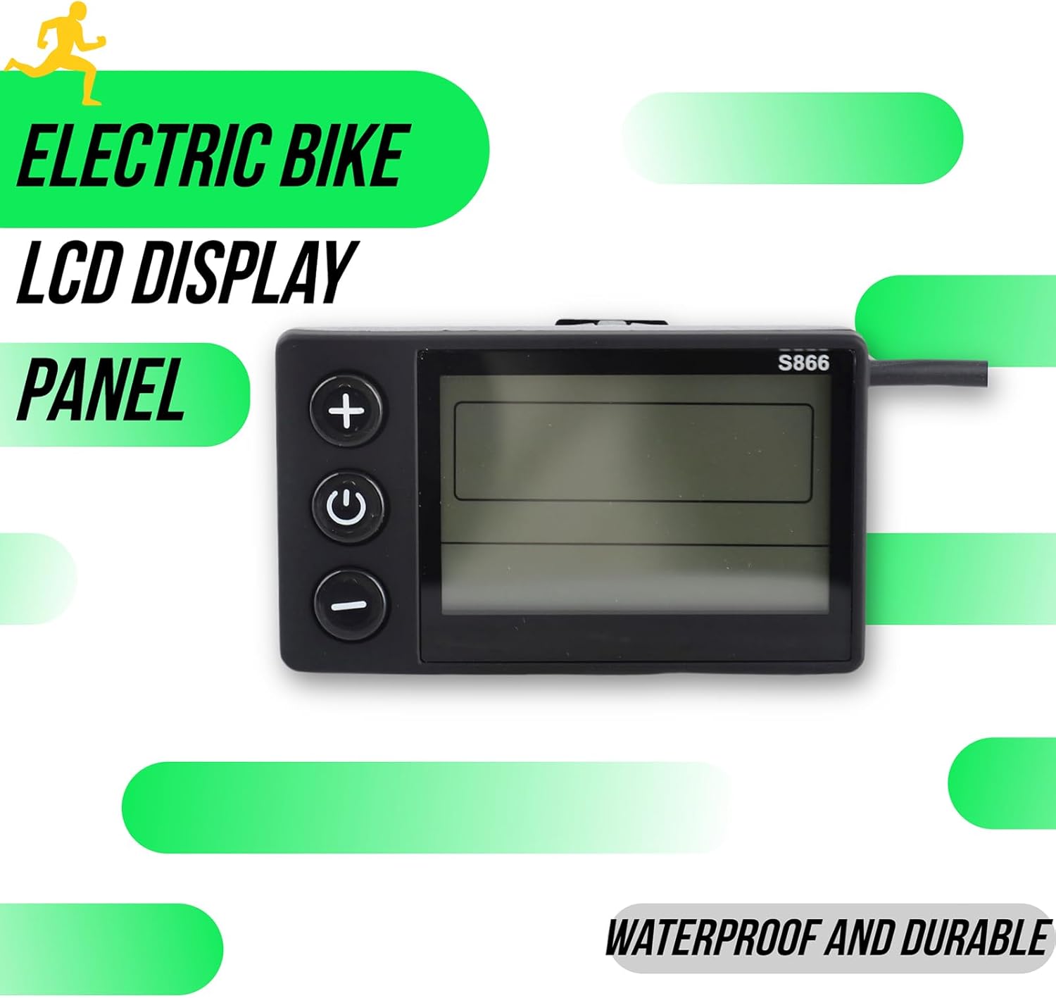 S866 Electric Display LCD Meter 24V 36V 48V Electric Scooter Control Panel with Plug