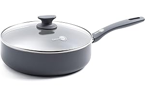 GreenPan Dover Ceramic Nonstick 3 Quart Jumbo Saute Pan with Lid