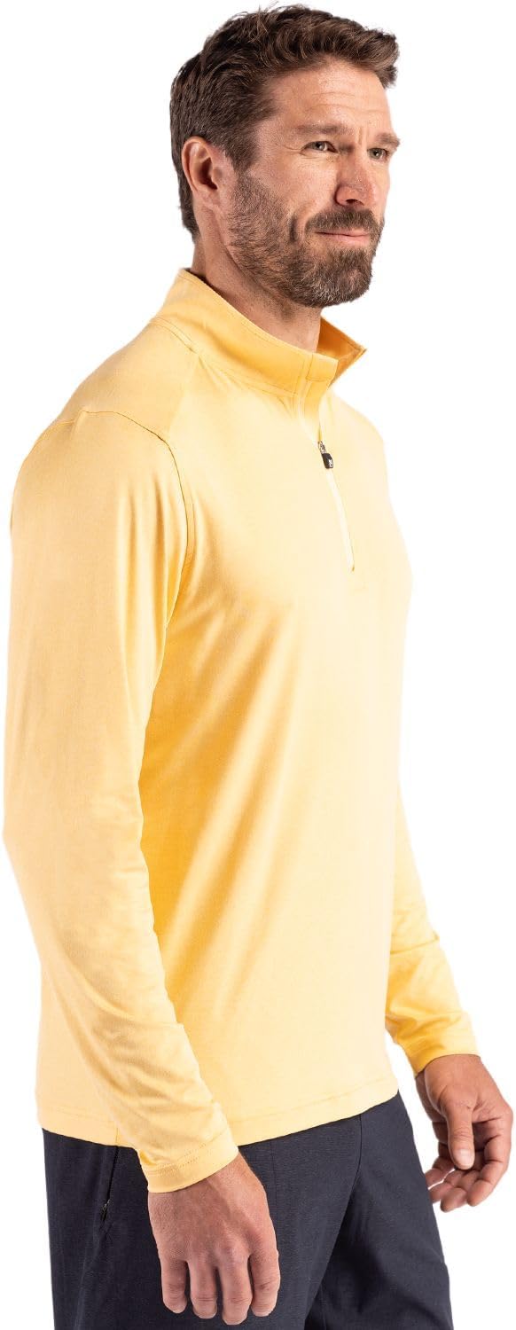 Cutter & Buck Mens Cutter & Buck Coastline Epic Comfort Recycled Mens Quarter Zip