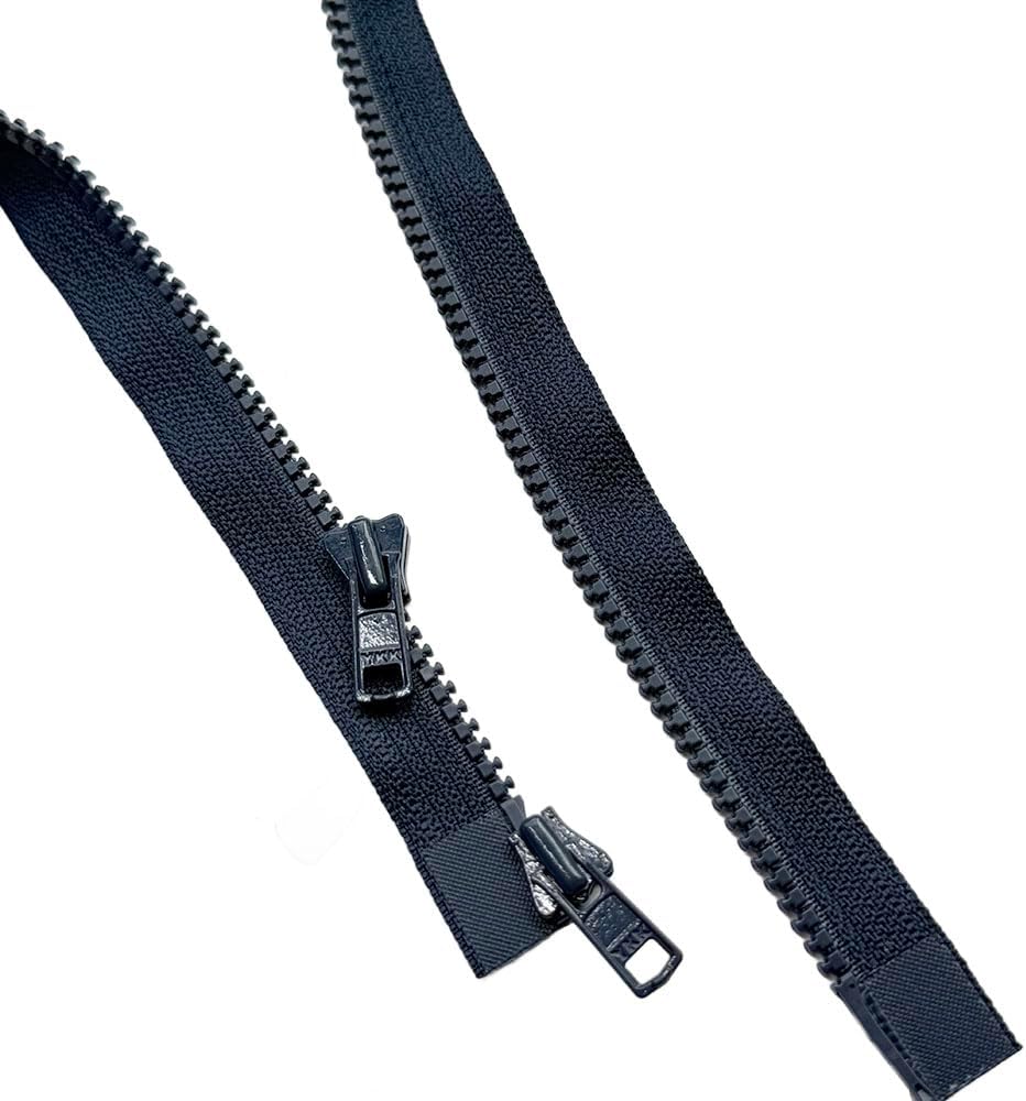 YKK #3 Molded Plastic Two-Way Lightweight Separating, Open-End Jacket Zipper (1 Piece) - Tape Color: Navy #560W - Choose Your Length - Made in The United States (Navy #560W, 26" Inches)