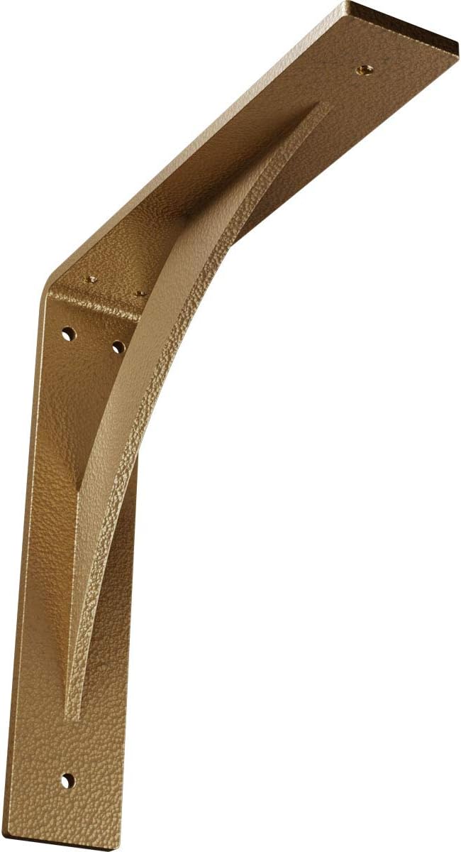 Ekena Millwork BKTMLE Steel Bracket Legacy, 2"W x 10"D x 10"H, Hammered Gold 2"W x 10"D x 10"H 1/Pack Hammered Gold