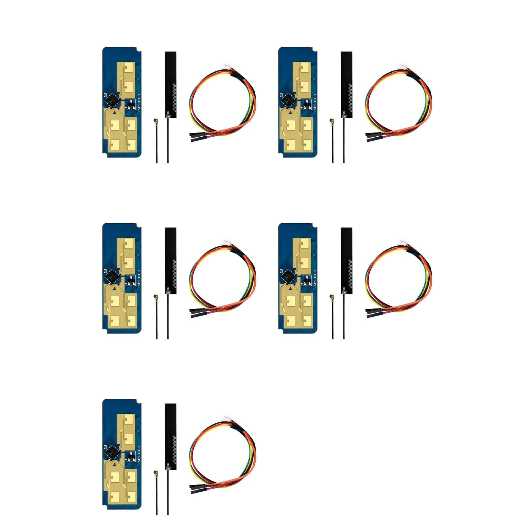 5X HLK-LD2450 24G Home Wave ludzkie ciało śledzenie celu, moduł czujnika radarowego, odległość testowa, prędkość