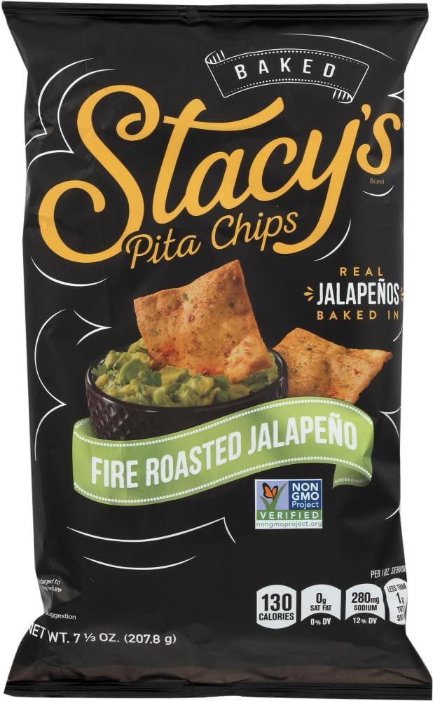 STACY'S PITA CHIPS, Bagel Chips,Toasted Garlic, Pack of 12