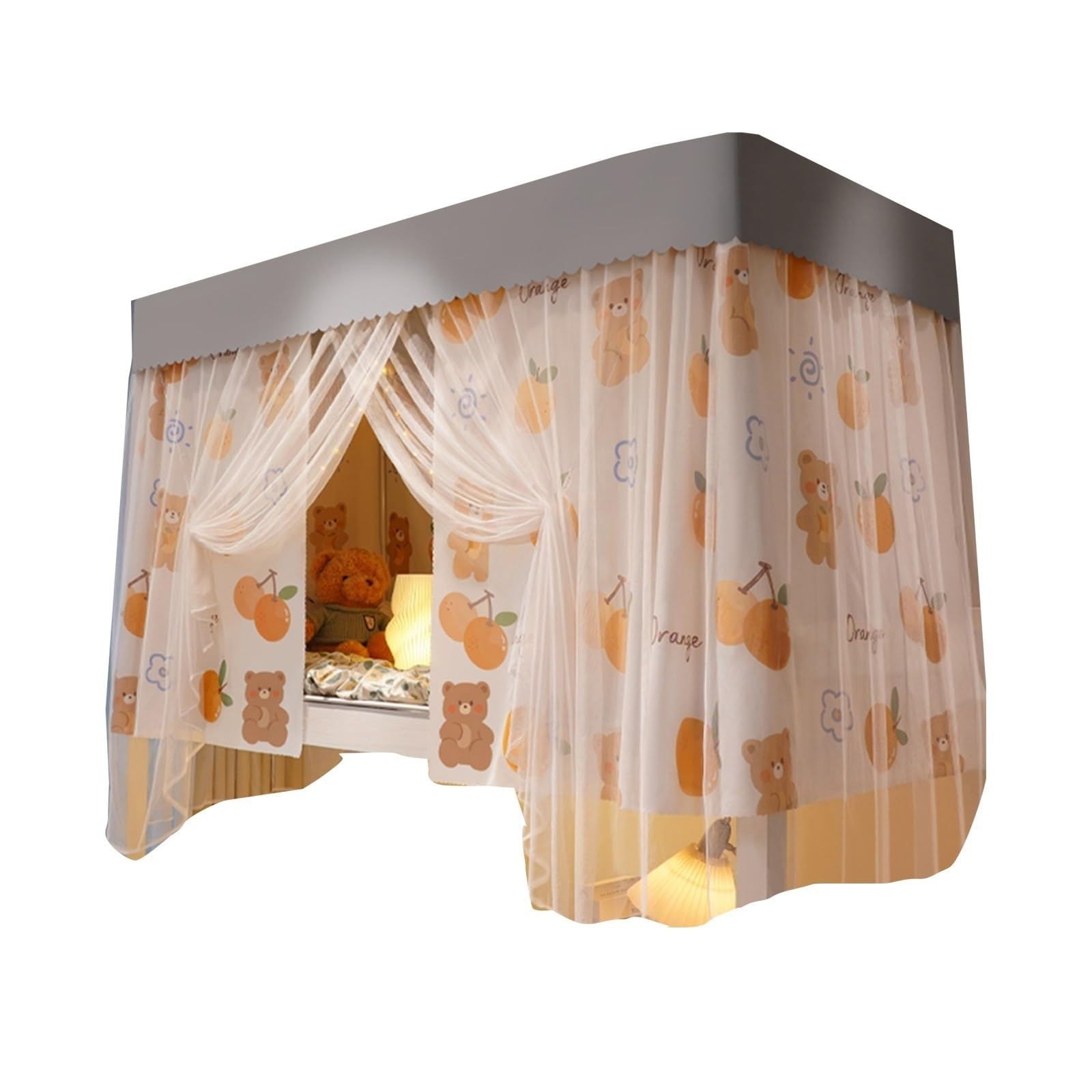 Rideau de lit mezzanine occultant pour stopper la lumière des colocataires en dortoir commun