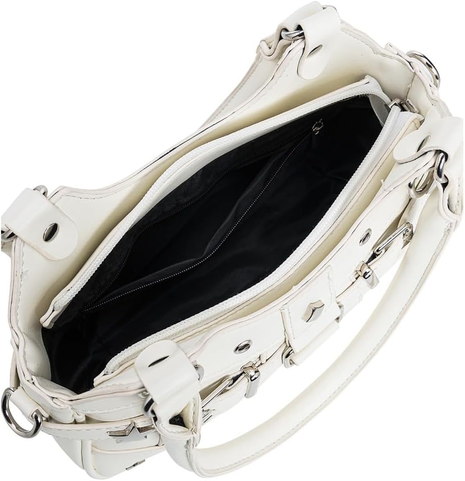 Anime Ita Bag PU Leather Shoulder Bag with Display Window, Studded Handbag with Adjustable Strap
