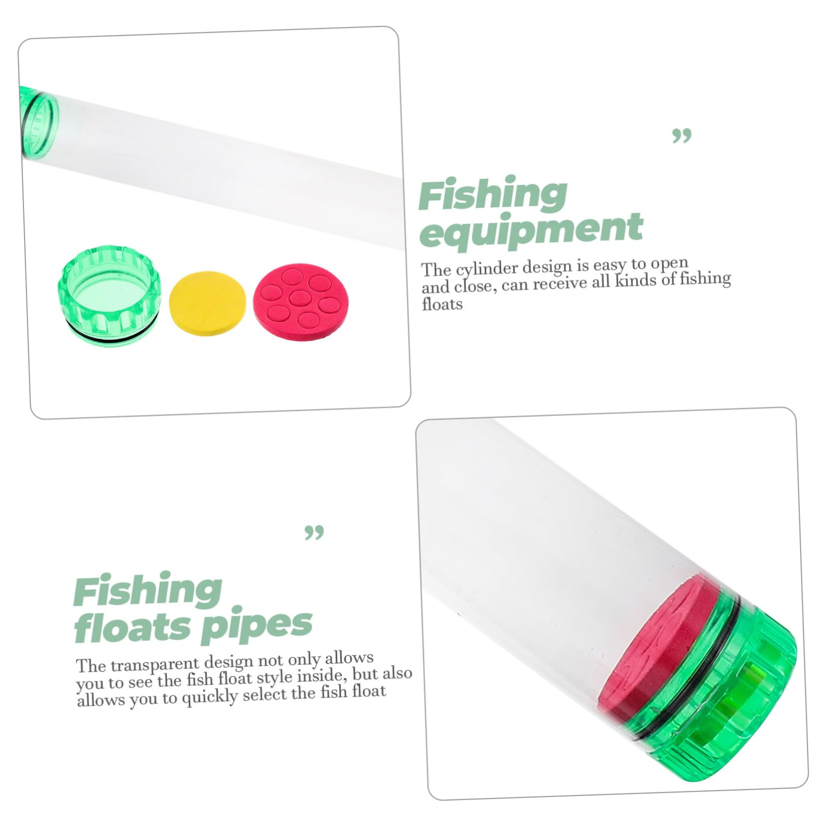 2St Schlauch für Fischschwimmer Aufbewahrungsrohr für Angeldobber Angel-Dobber-Aufbewahrungsrohr Angler ausrüstung pullbuoy Aufbewahrungsrohr für Angelposen Halter für Angelposen