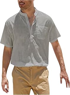 Ansenesna Men's Sportstyle Lightweight Crewneck Fashion Short Sleeve Muscle T-Shirt Check Shirt Floral Shirt