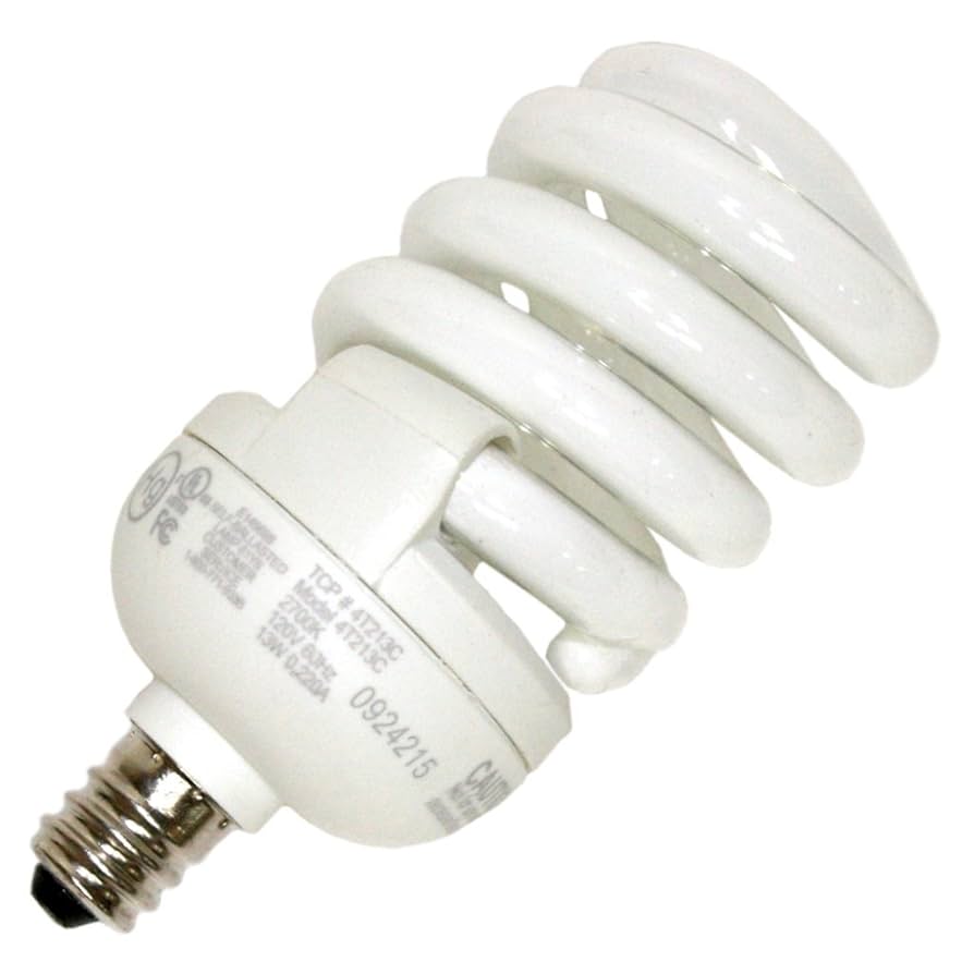 12-Pack) TCP 4T213C41K 13-watt 4100-Kelvin CFL T2 Pro E12