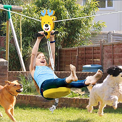 Best Cyber Deals 🔥 SEAAN 100ft Zip Line Kits- Zipline Kit for Backyard, Lovely Zipline Kit for Kids, with Stainless Steel Spring Brake and Seat, Outdoor Activity - Updated Version Buy 1 get 1 🔥 SEAAN 100ft Zip Line Kits- Zipline Kit for Backyard, Lovely Zipline Kit for Kids, with Stainless Steel Spring Brake and Seat, Outdoor Activity - Updated Version