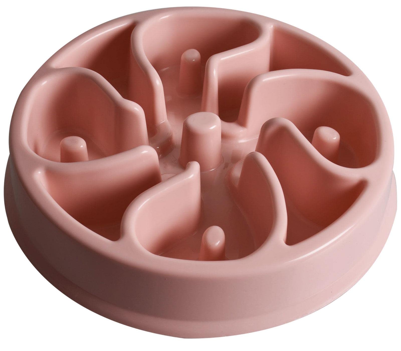 HOCHSTE Dog Slow Feeder Bowl for Pet Cat Puppy Feed Anti Bloating Interactive Dish Pink