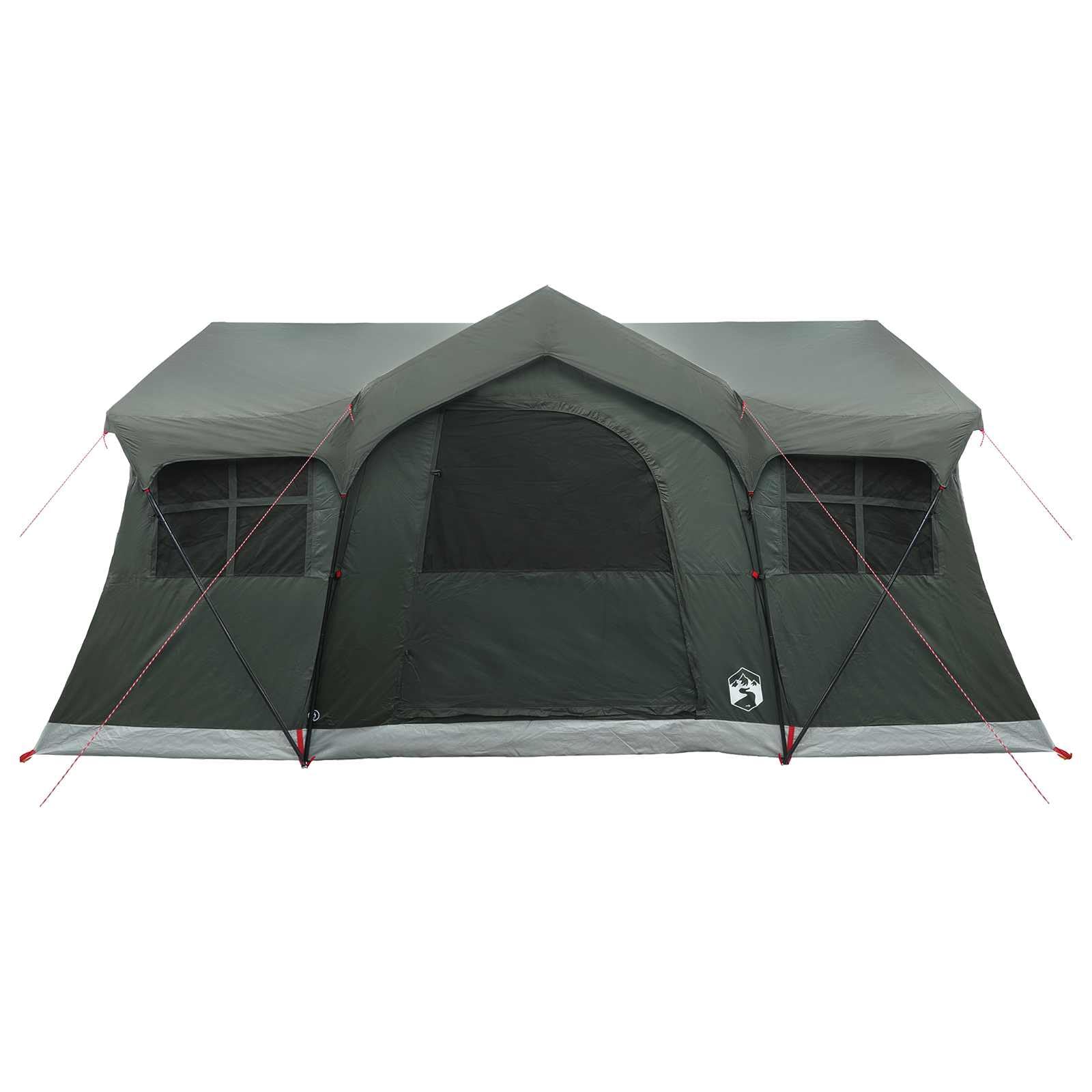 Namiot rodzinny, 487 x 340 x 216 cm, zielony, poliester i stal, na kemping
