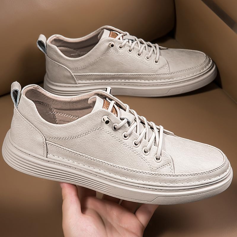 Men's Casual Oxfords Leather Shoes Height Increasing Elevator Shoes Non-Slip Soft Sole Lace-Up Fashion Sneaker Dress Shoes4