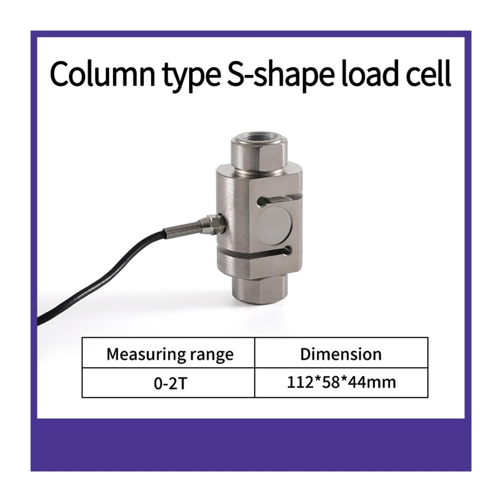 Säulensensor für Lastzelle Typ S Modul AD HX711 Gewicht elektronische Waage 200 kg 300 500 700 1 T 2 3 5 10 20 (Bereich 0-2T)