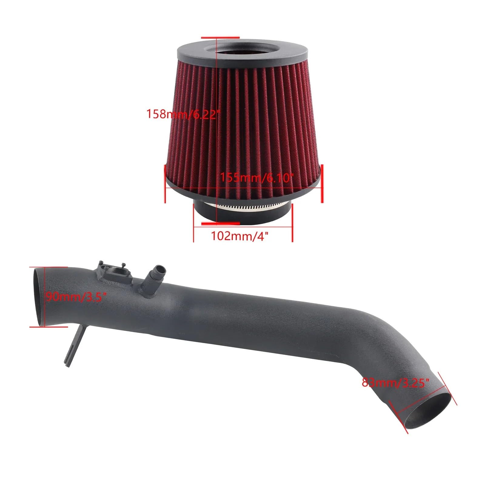 Rura dolotowa Pasuje do BMW 12-15 serii F F30 335i F32 435i M235i F87 M2 N55 zestaw dolotowy zimnego powietrza o wysokim przepływie Rura dolotowa