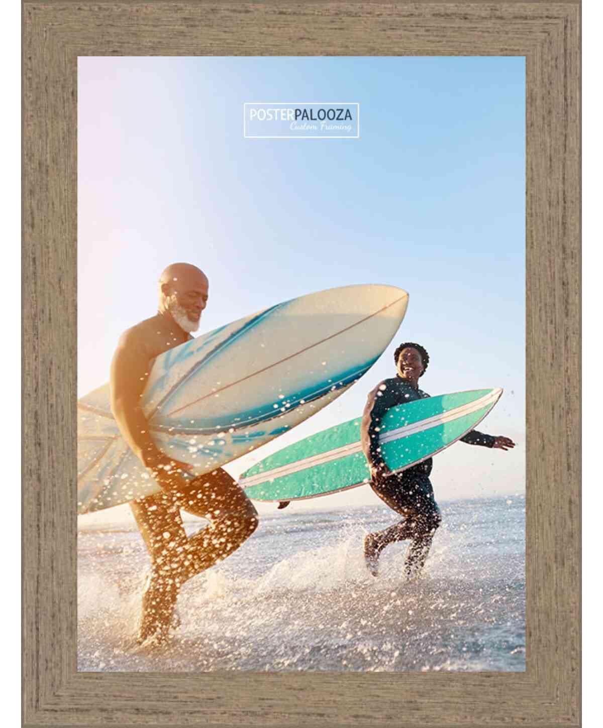 Solid Wood 14x20 Frame - Single Frame, Rustic Walnut 14 x