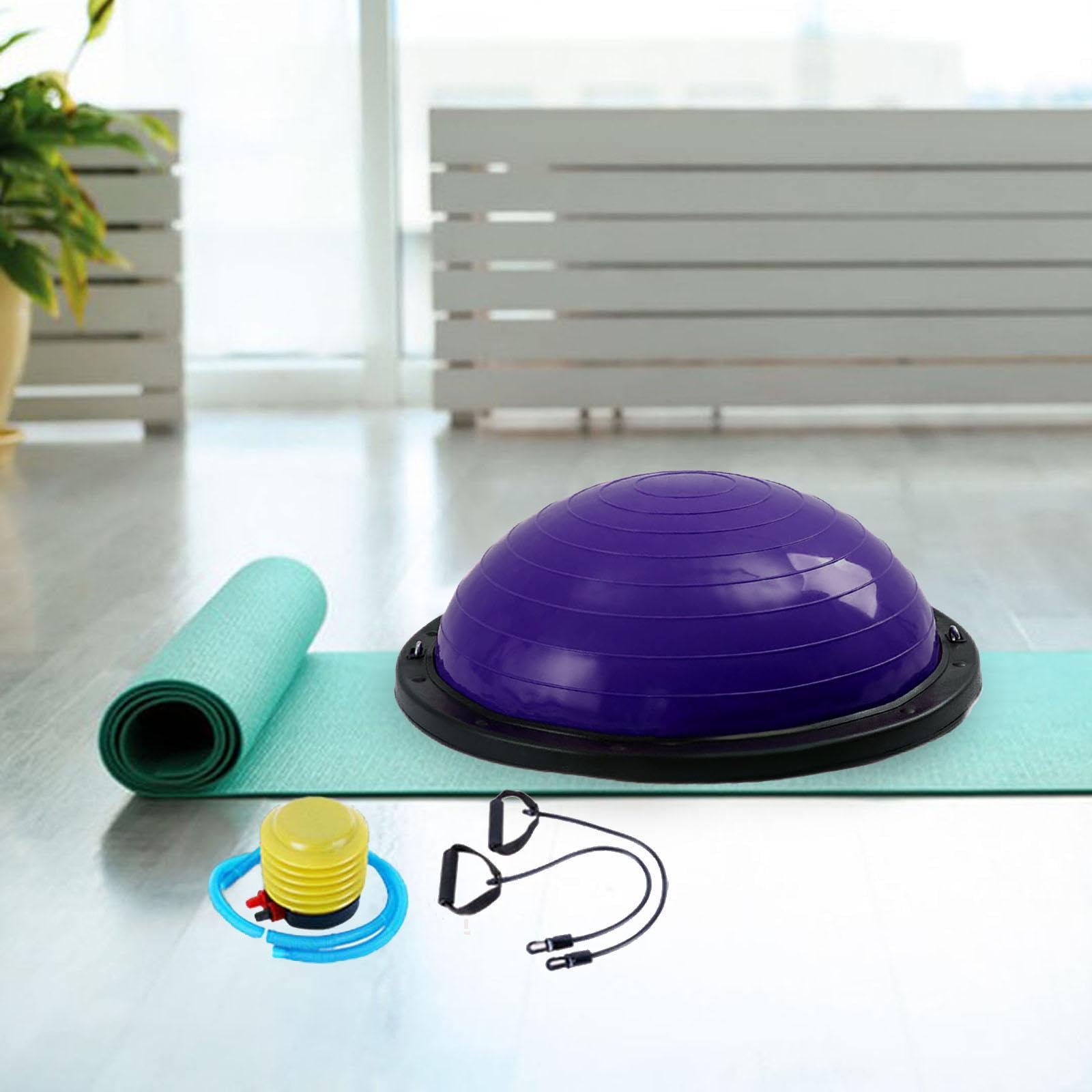 Balance Trainer De Mitad De Balón Antideslizante De Pvc,Morado