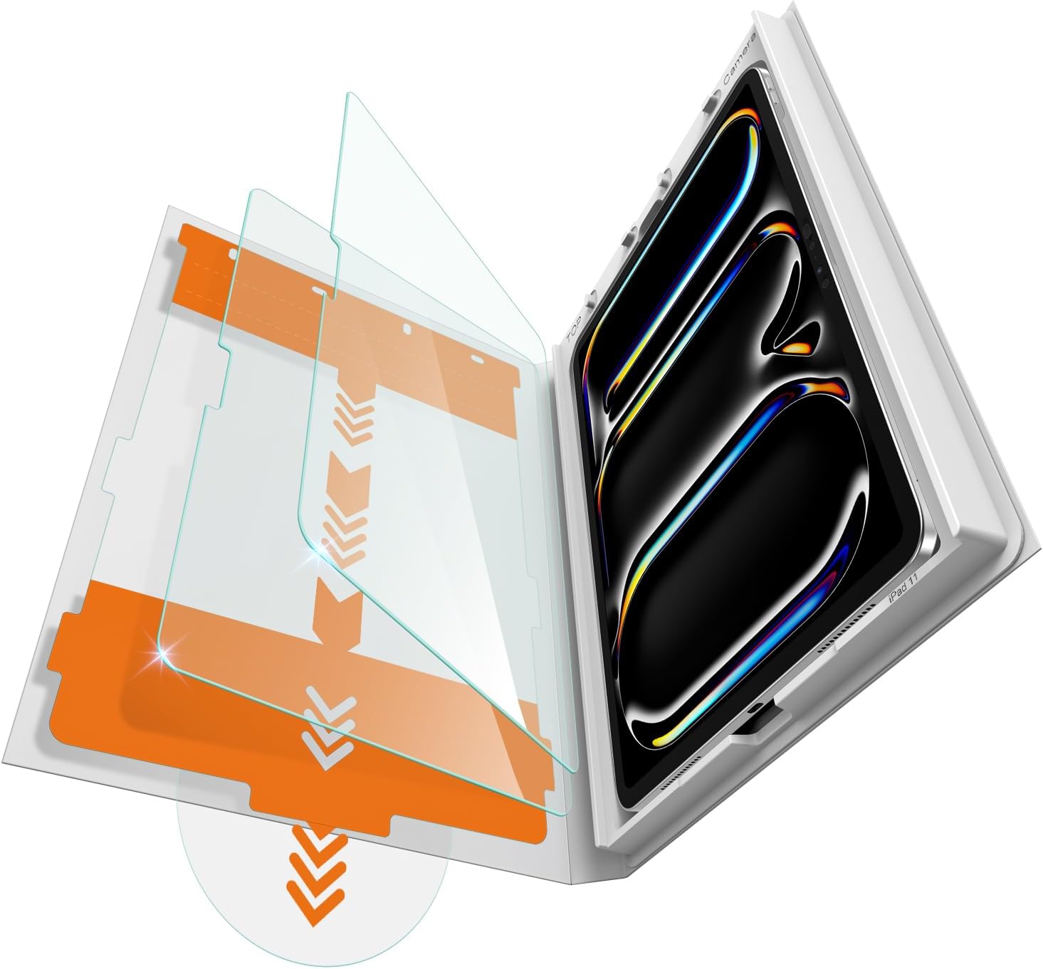 iGluz 2 Pack for iPad Pro 11-inch M5/M4 (2025/2024) 9H+ Tempered Glass Screen Protector with Easy-Install Box[12FT Military Grade Shatterproof] Apple Pencil Compatible,HD Clarity,Scratch Resistant HD Clear iPad Pro 11-in. M5/M4(2025/2024)