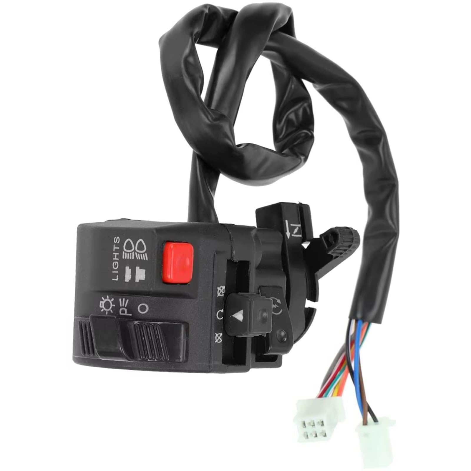 Interruptor Manillar Interruptor Para Moto Manillar Eléctrico 22mm Luz De Arranque Universal Interruptor De Estrangulador Faro Acelerador De Arranque De Haz Para Alto Y Bajo