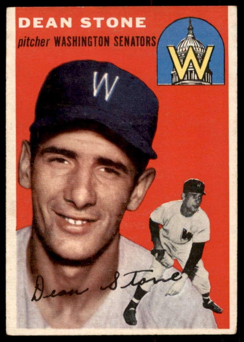 Dean Stone Rookie Card 1954 Topps #114 - Baseball Slabbed Rookie Cards