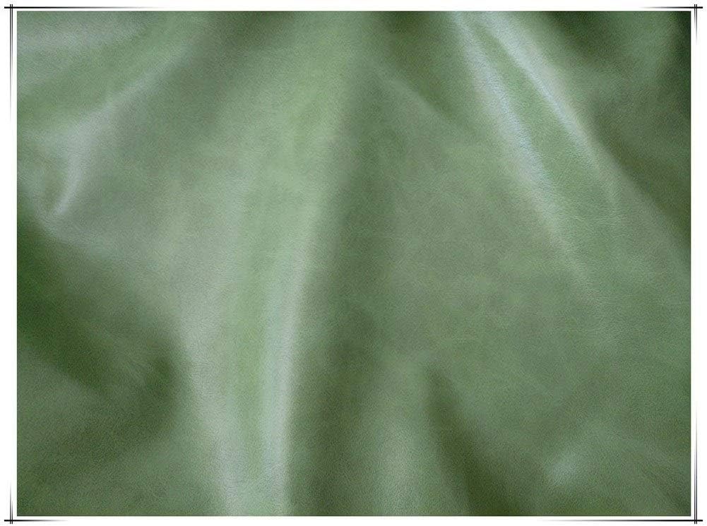 Faux Leather Sheets Upholstery Fabric 100x140cm/39''x55'' PVC Vinyl Leatherette Material for Sofa Chair Cover, DIY Crafts, Handbags (Color : Green)