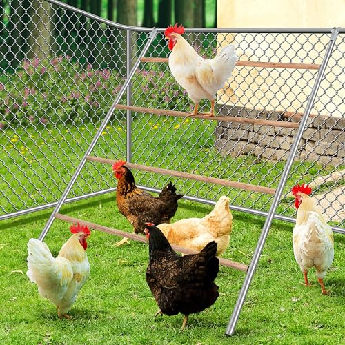 YUMEKA Chicken Roosting Ladder Chicken Perch for Coop Chick Roosting Bars Cock Coop Toys Suitable for Chicken Run and Chicken Perch Backyard Poultry Farm Roost Toys for Hen 55.1 L x 40.1 W