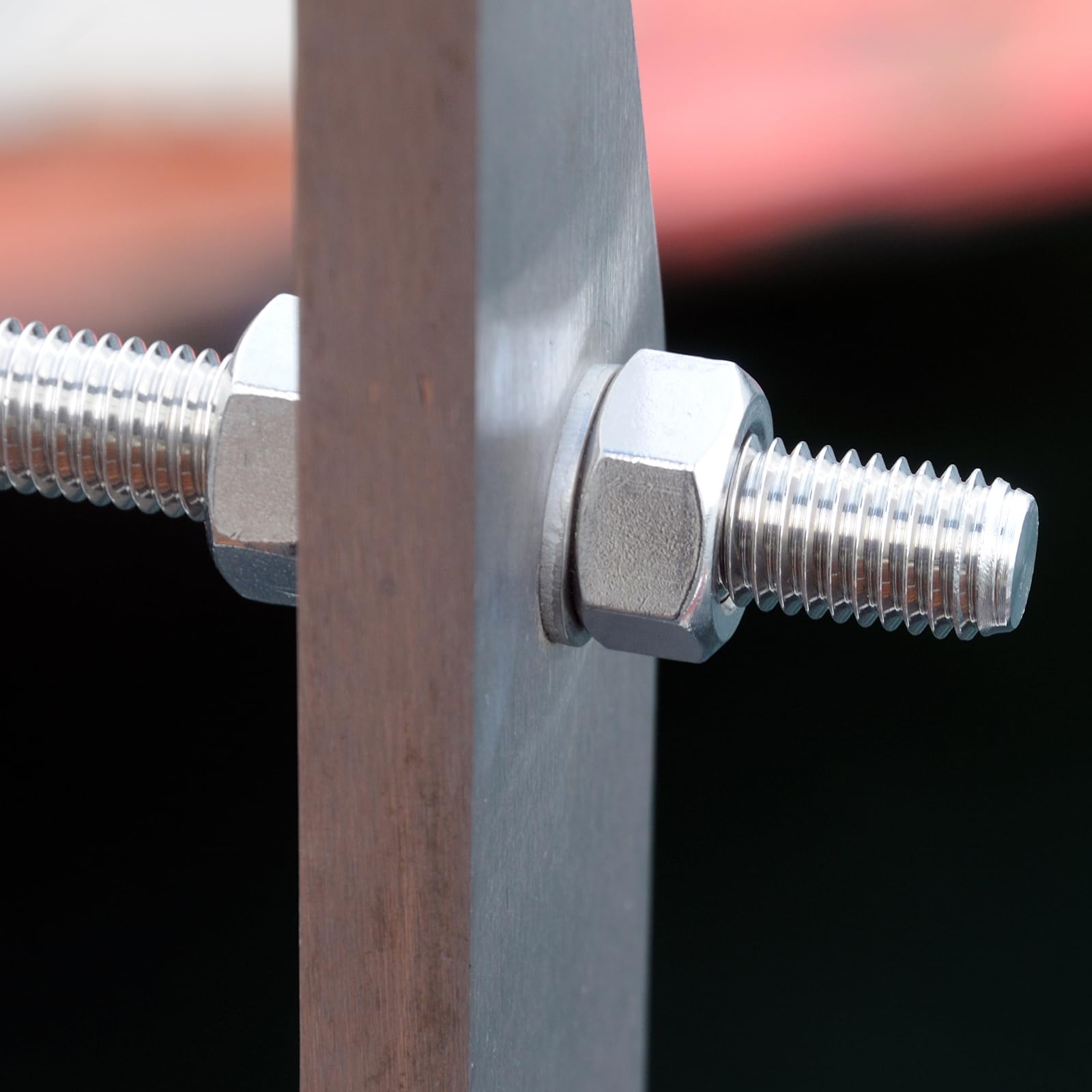 QUARKZMAN 10Set Bullone a Testa Esagonale 1/2-13 x 4" Acciaio Argento | Inossidabile 304, con Dadi Rondelle Piane e di Sicurezza