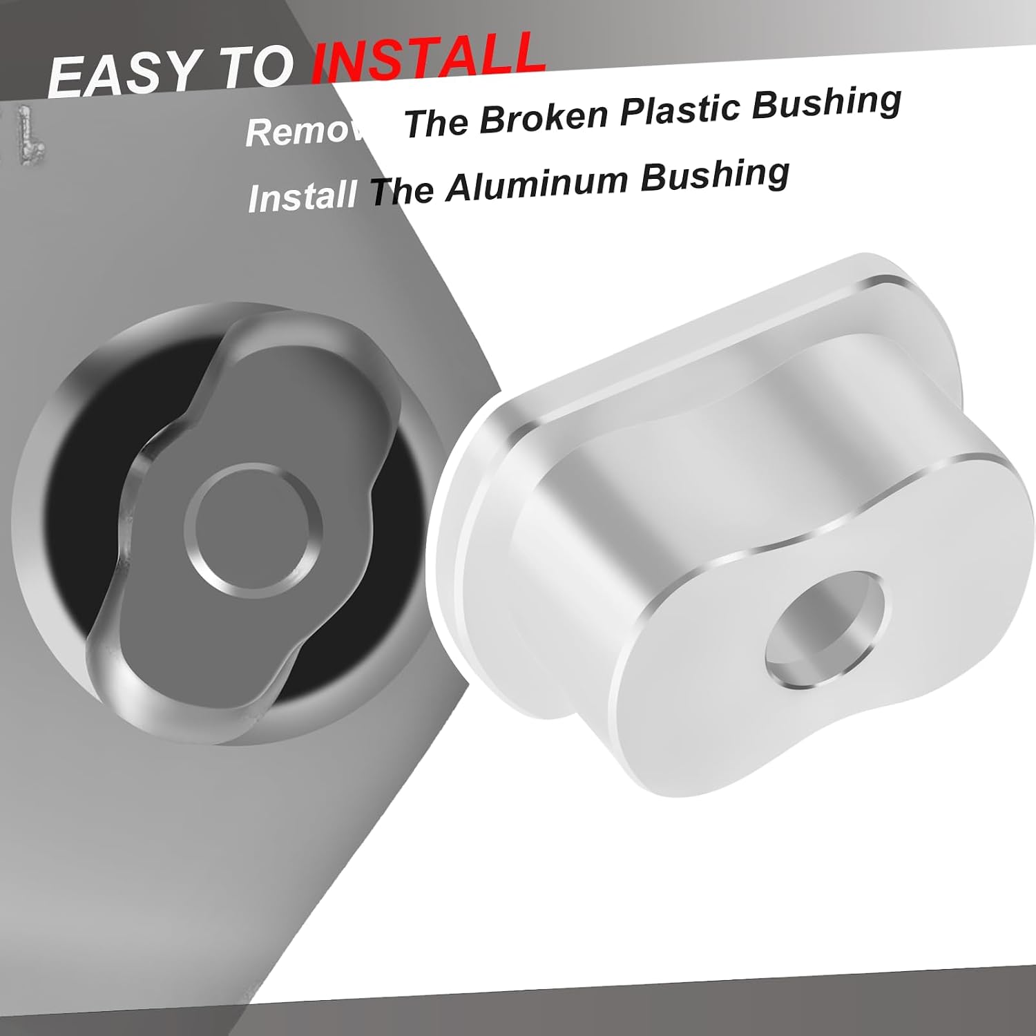 Upgrade Aluminum Tailgate Hinge Bushing Compatible with Toyota Tundra 2007-2021 for Rear Tail Gate Left Driver Side
