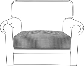 Yidaxing Housse de Coussin Extensible Coussin de Jacquard Canapé Housse de Protection pour Meubles Housse de Siège de Canapé (1 Place, Gris Clair)