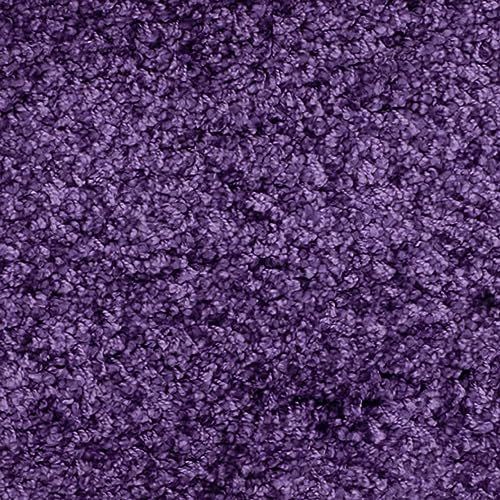 Image of Solid Fluffy Rugs and Carpet for Hall and Drawing Room 5x5 Square Purple Color