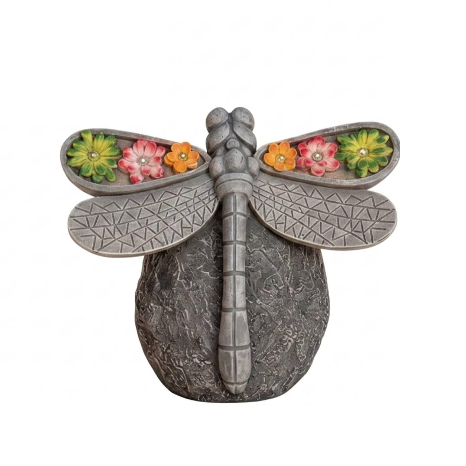 Solar-Powered Dragonfly Garden Light with Stone-Look Base Warm Glow Dragonfly Light Metal-Like Decor Decorative for Gardeners, Homeowners, Patio, Pathway, Flowerbed, 1PC-image-45