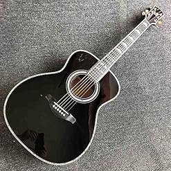 YYYSHOPP Tout Le col de l’érable de Corps en Bois Massif Reliure en ébène Touche ébène Signature BK Acoustic Guitare… - Les Beatles, Paul McCartney, John Lennon, RIngo Starr, George Harrison