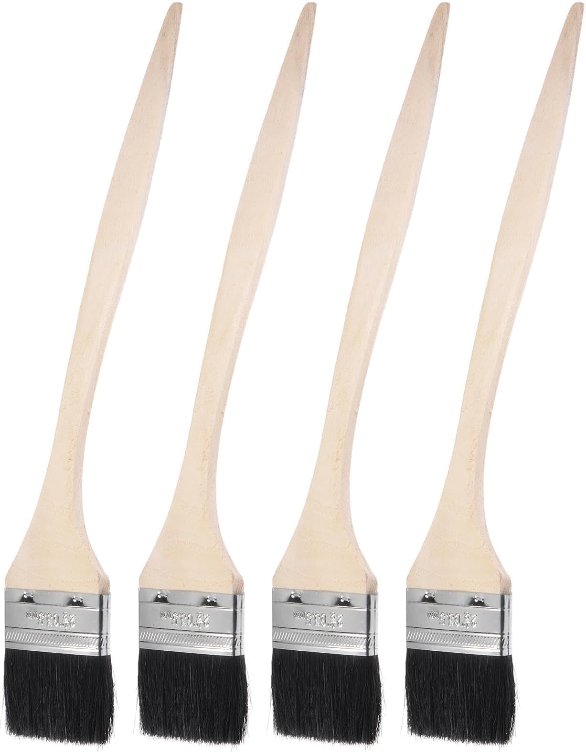 Home and Garden Parts Bent Radiator Paint Brush 17" Length 2.5" Width Bristle Long Handle 4Pcs #CN/251024/14301