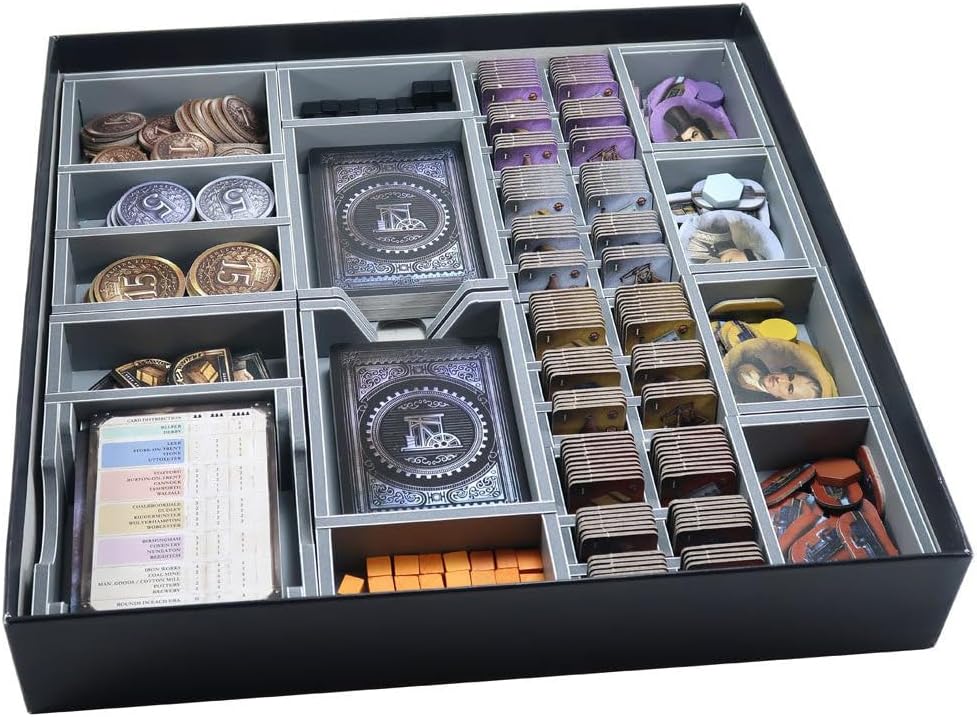 Board Game Organizer Compatible with Brass Birmingham or Brass Lancashire