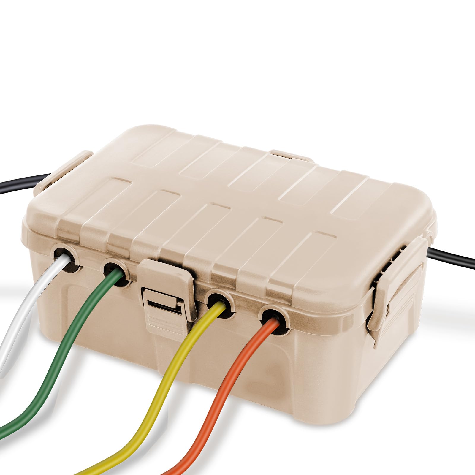 RESTMO Scatola di Protezione Impermeabile Extra-Large IP54 (32x22x13 cm) – Scatola per Cavi Esterna, Ideale per Proteggere Prese, Timer, Cavi di Alimentazione e Luci Decorative, Colore Mandel