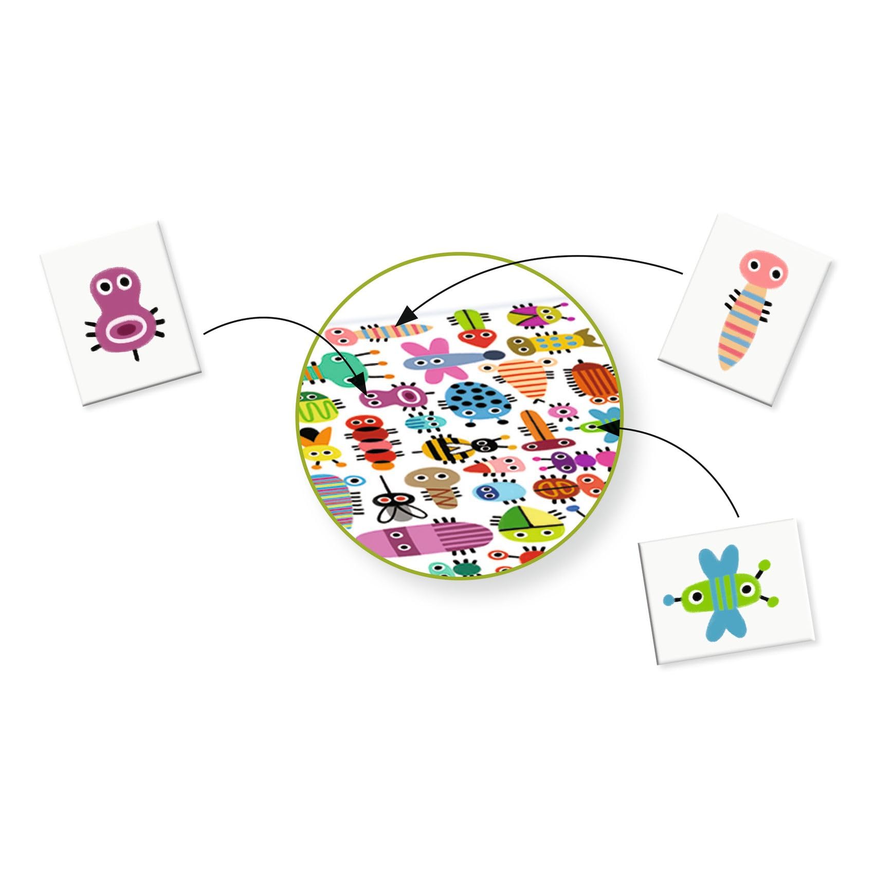 Djeco Jouet classique Tiny Beasts FSC Mix - Jeu éducatif.