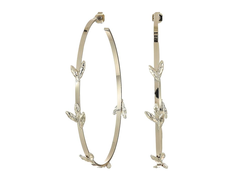 

French Connection Large Petal Hoop Earrings (Gold) Earring