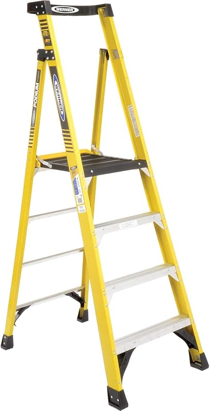 Werner PD7304 Escalera de podio de aluminio tipo IAA - 4', amarilla