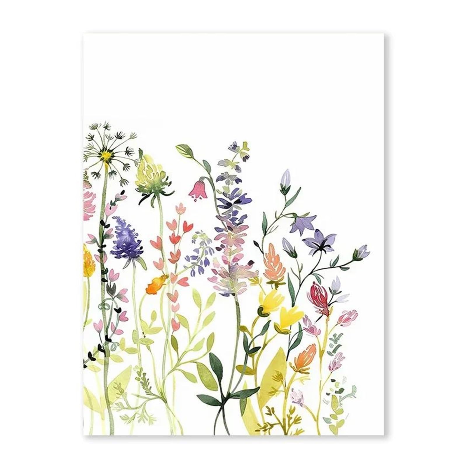 Xenite P Wall Art Canvas Rints Colorful Wildflower Oster Watercolor Flower Canvas Ainting No Frame Nordic Lant Rint Icture Wall Art Home Decoration(,20X30cm)
