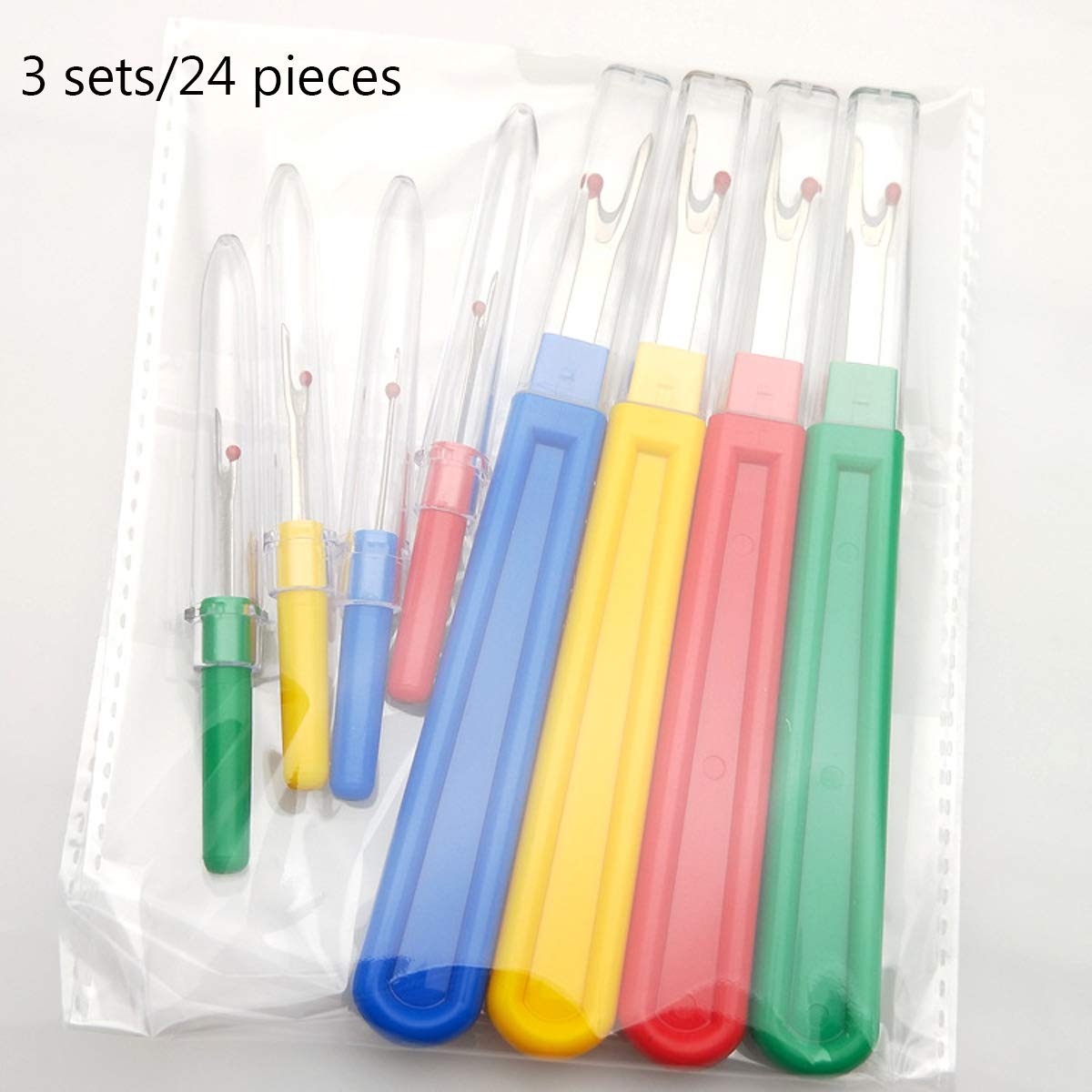 24 Pezzi Taglia Filo Per Cucito - Spellafili Con Manico In Plastica, Per Rimuovere Cuciture, Grandi E Piccoli - Foto 11