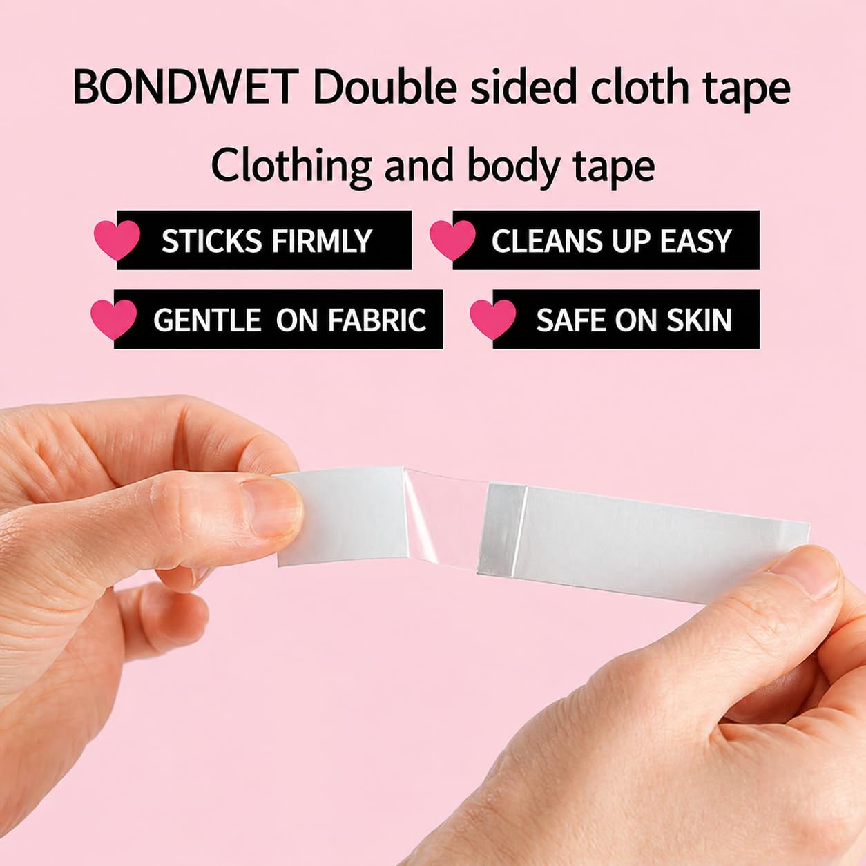 JESMERA CURVES Invisible Lingerie Tape for Fashion and Clothing, All Day Strength, Gentle on Skin and Clothes, No Residue, Water Proof 4