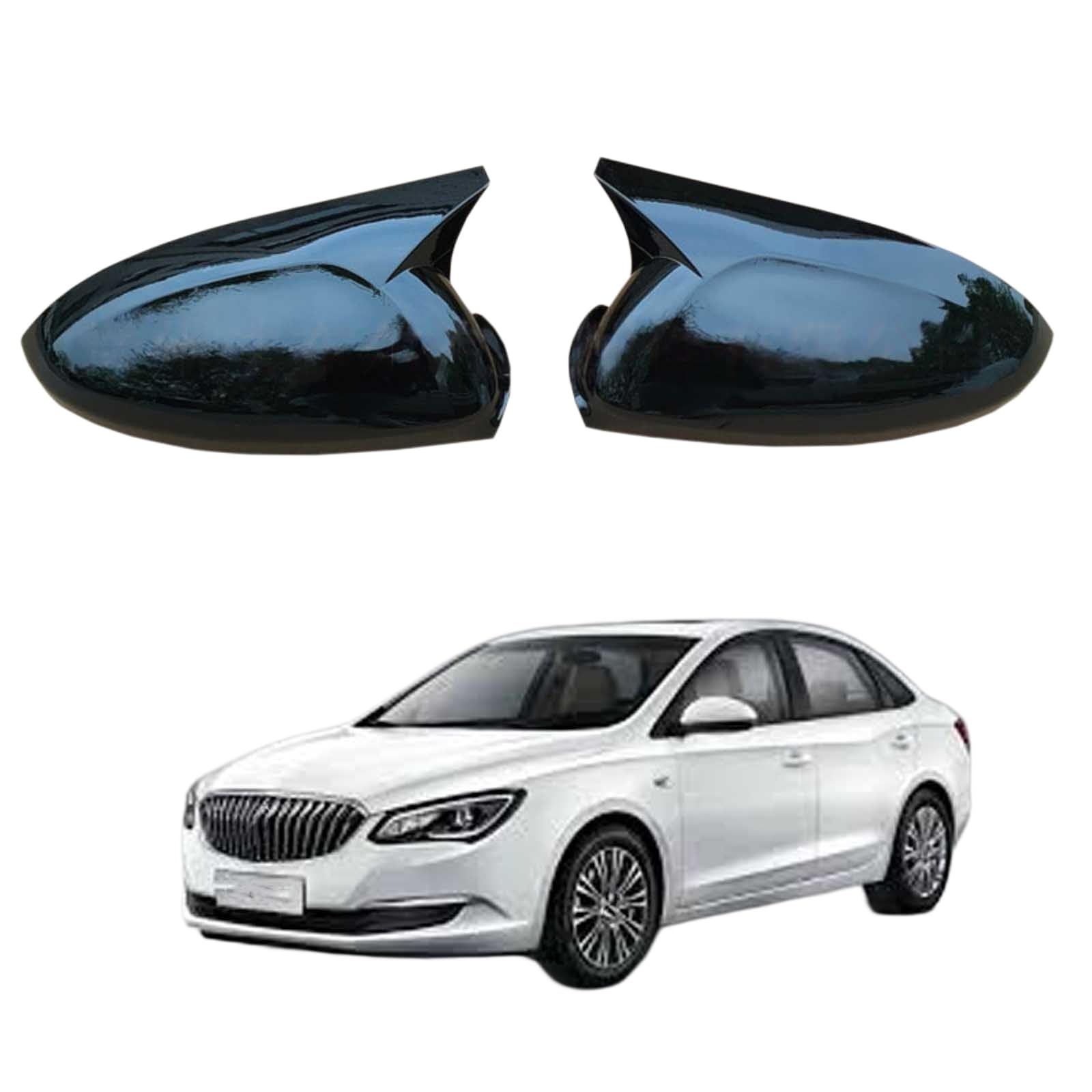 PAPEP Door Mirror Cover Caps for Buick Excelle 2015-2021, Left Right Side Wing Rearview Mirror Cover Lid 2 Pieces Exterior Styling Accessory