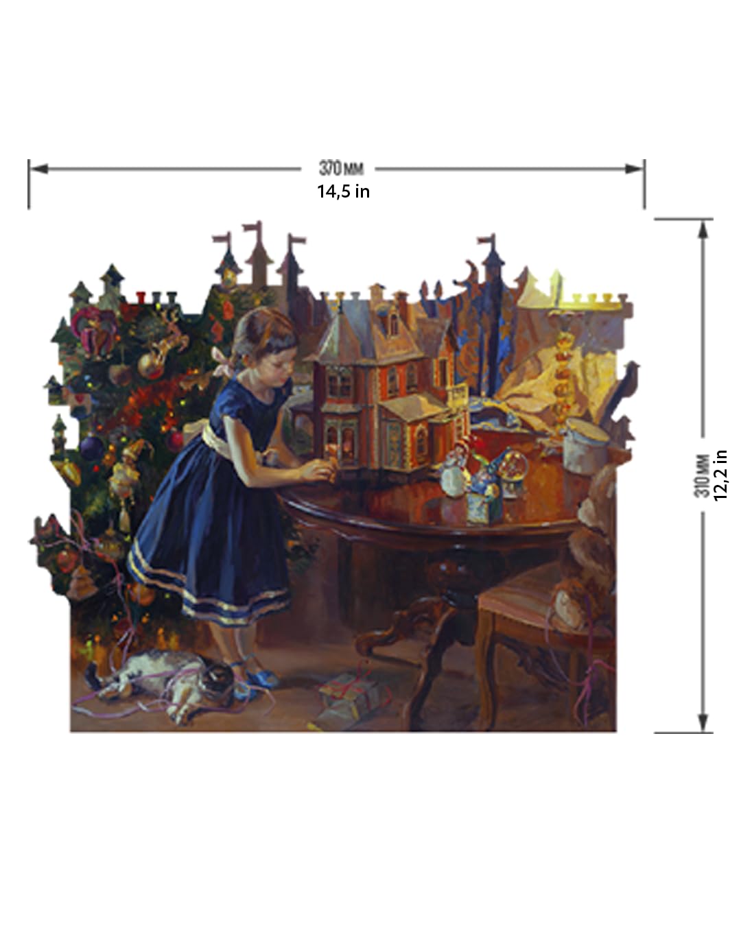 DAVICI | Drewniane Puzzle | D4 - Doll House | 240 sztuk | Rozrywka dla dorosłych i dzieci | Wyzwanie umysłowe | Unikalne kształty | Niesamowite wzory | Dekoracja koronki | Prezent |