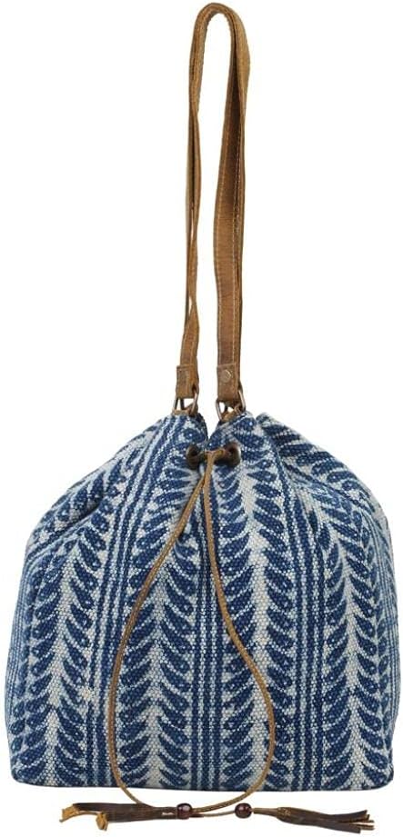 Myra Bag Celebrity Call Bucket Bag Upcycled Rug & Leather S-2628
