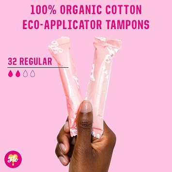 FLO Organic Cotton Super & Regular Tampon Bundle (64 tampons)