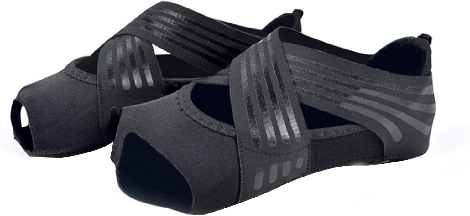 YOYIK Toeless Grip Yoga Shoes for Women Yoga Pilates Socks Non Slip