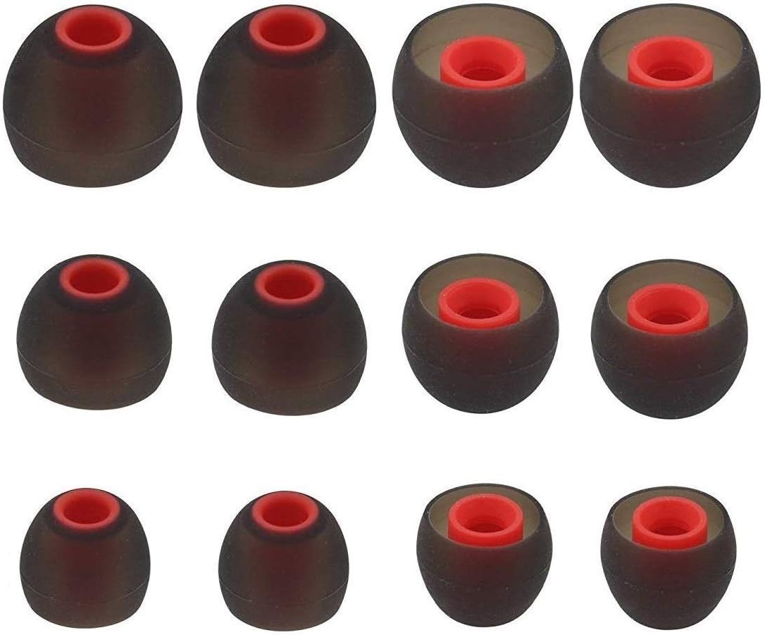 Medium Replacement Silicone Eartips Eargels Earbuds Ear Tips Compatible with Senso, Zeus, Otium, Hussar, Sony MDR, Tozo, Mpow Headphones & Earphones (Medium - 5 Pairs)