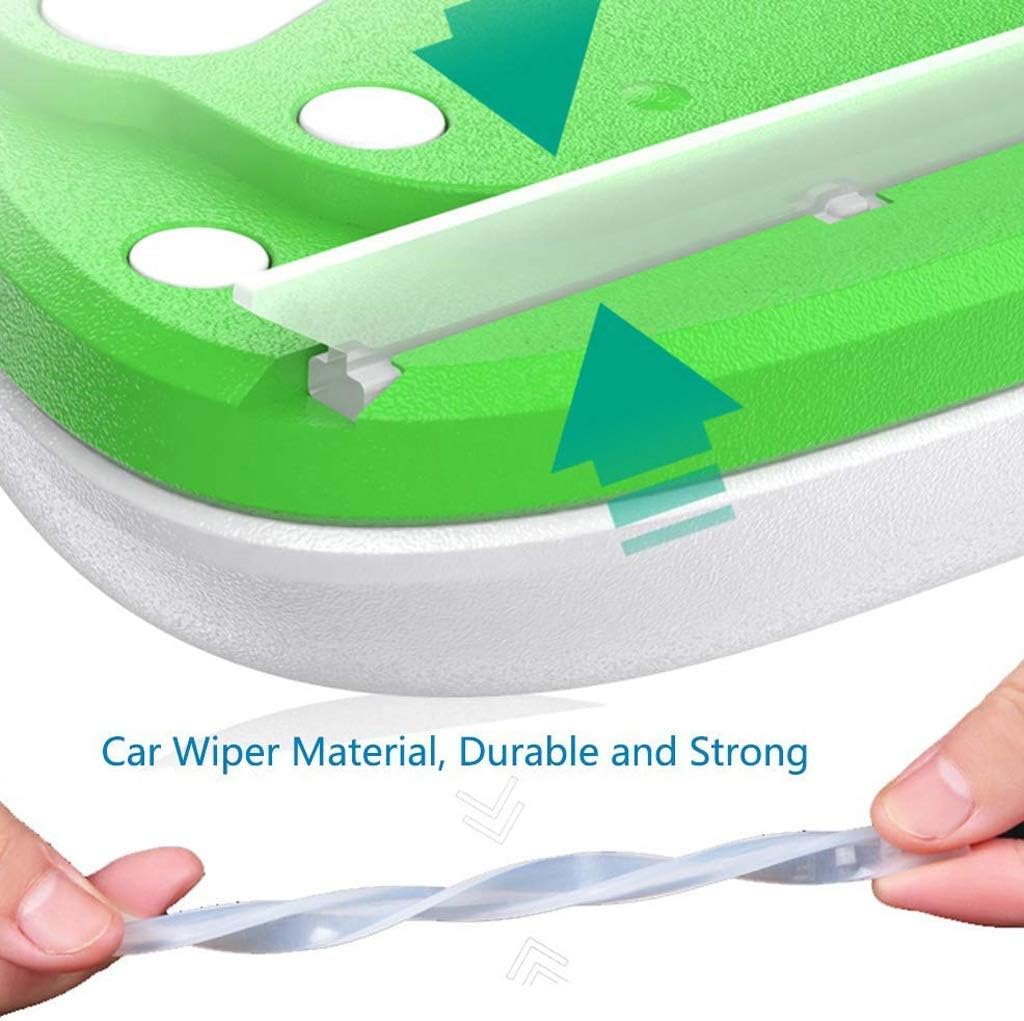Green Glass Wipe， Side Magnetic Window Cleaner, Cleaning Brush Wiper Tools for High Rise and Car Glazed Windows Thickness