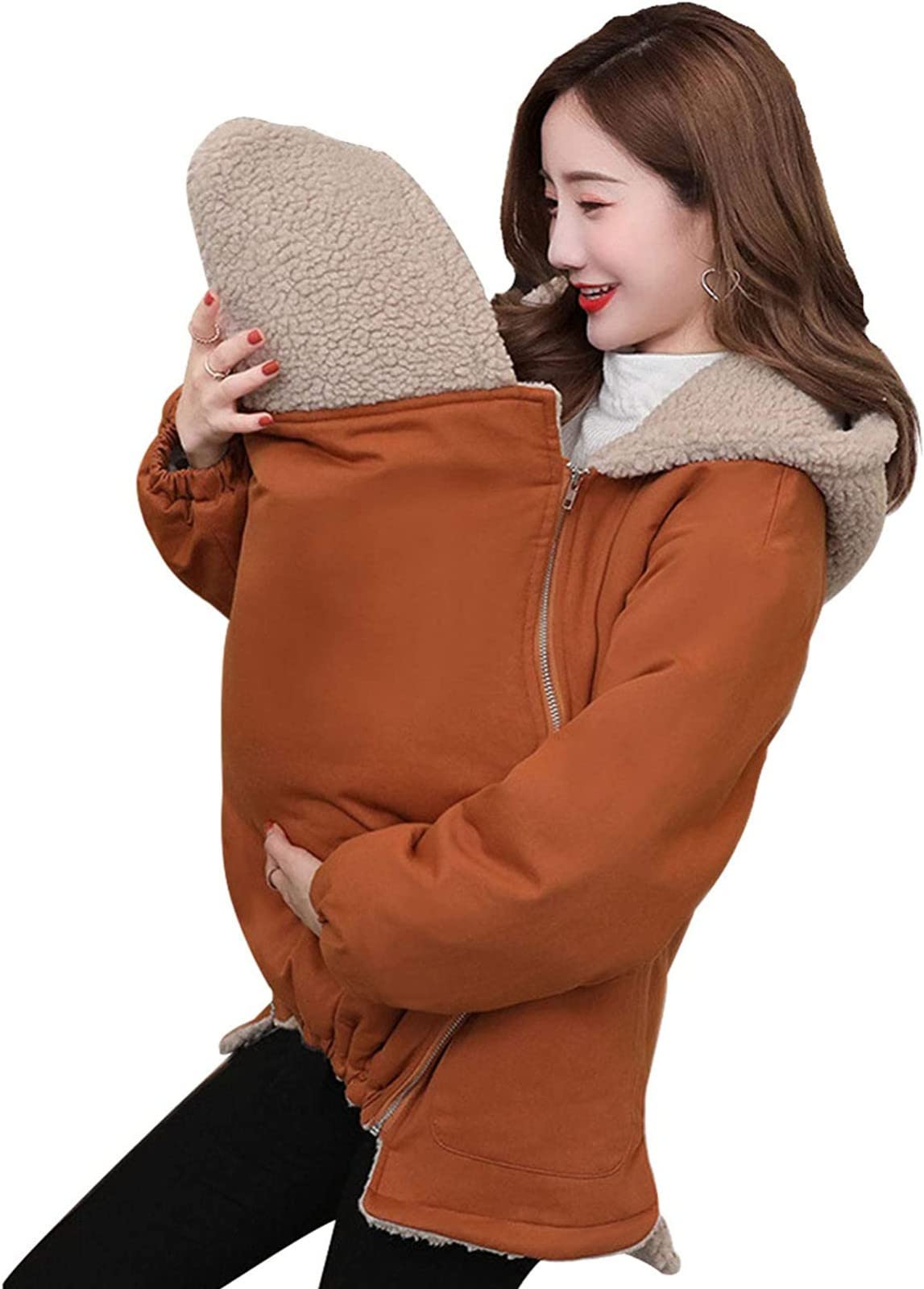 Sweat à Capuche De Maternité 3-en-1 Avec Poche Kangourou Amovible - Coton Doux Et Chaud - Pour Maman Et Bébé