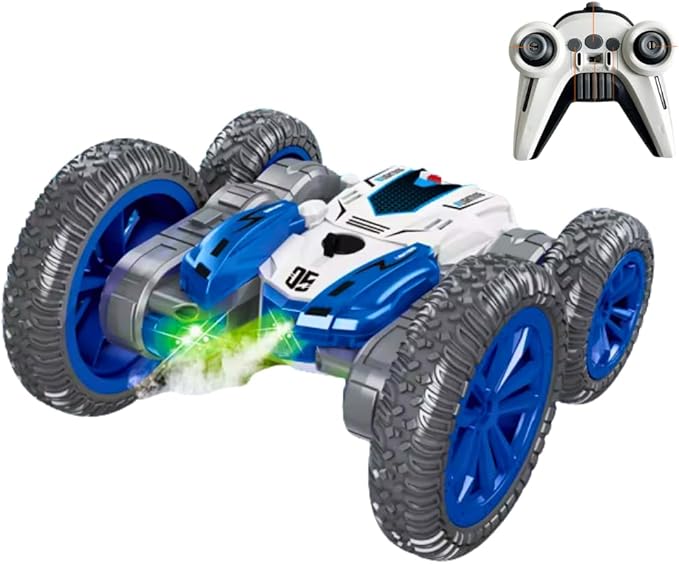 Carro de Controle Remoto Acrobático Dupla Face com Luzes LED